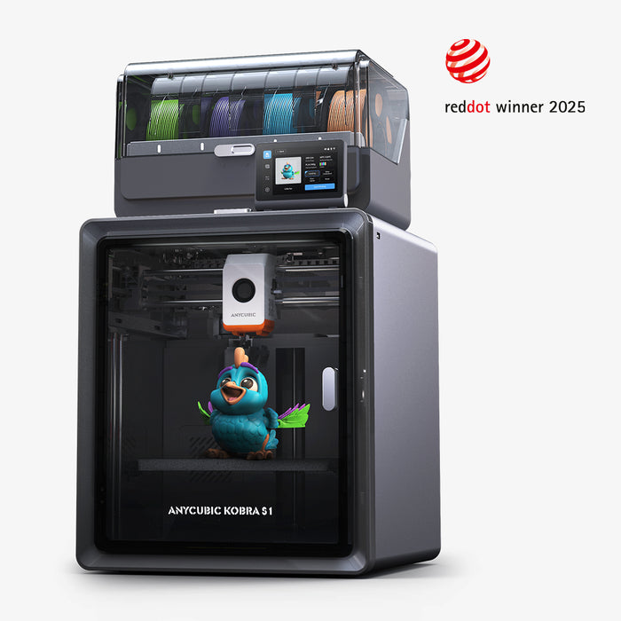 Kobra S1 Combo 3D Printer, 4 Stunning Multicolor, Intelligent Drying While Printing, 600mm/s High Speed