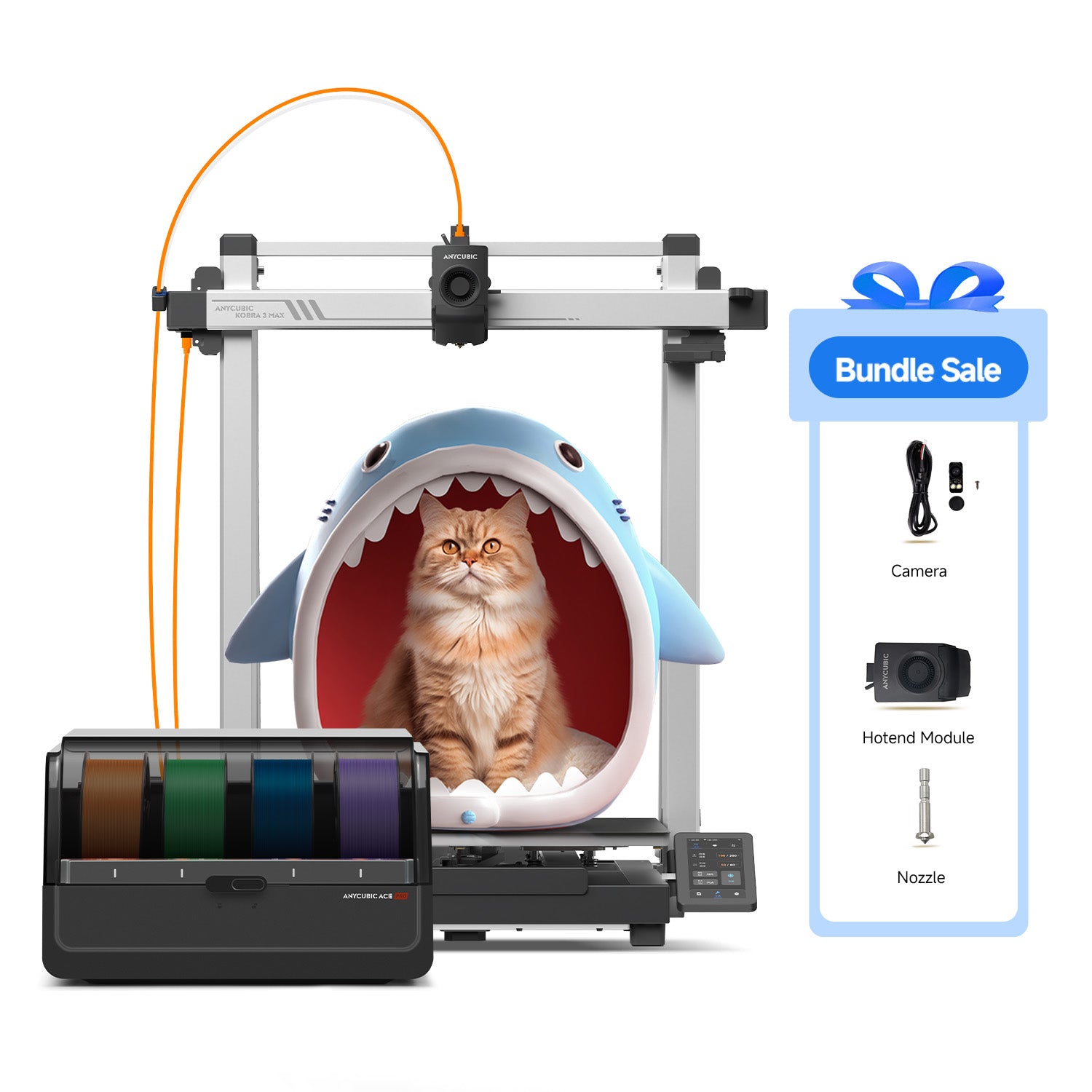 Kobra 3 Max Combo ¨C Fast & Large 4-Color FDM 3D Printer Bundle