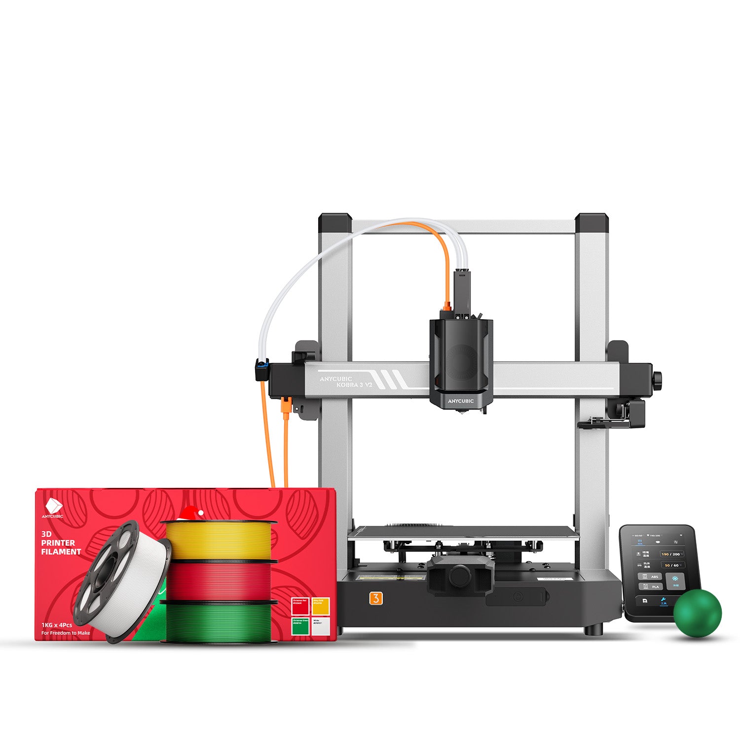 ANYCUBIC Kobra 3 V2 3Dプリンター、600mm/s高速印刷p Amazon | ANYCUBIC 3Dプリンター Kobra 3 V2 Combo、600mm/s高速印刷