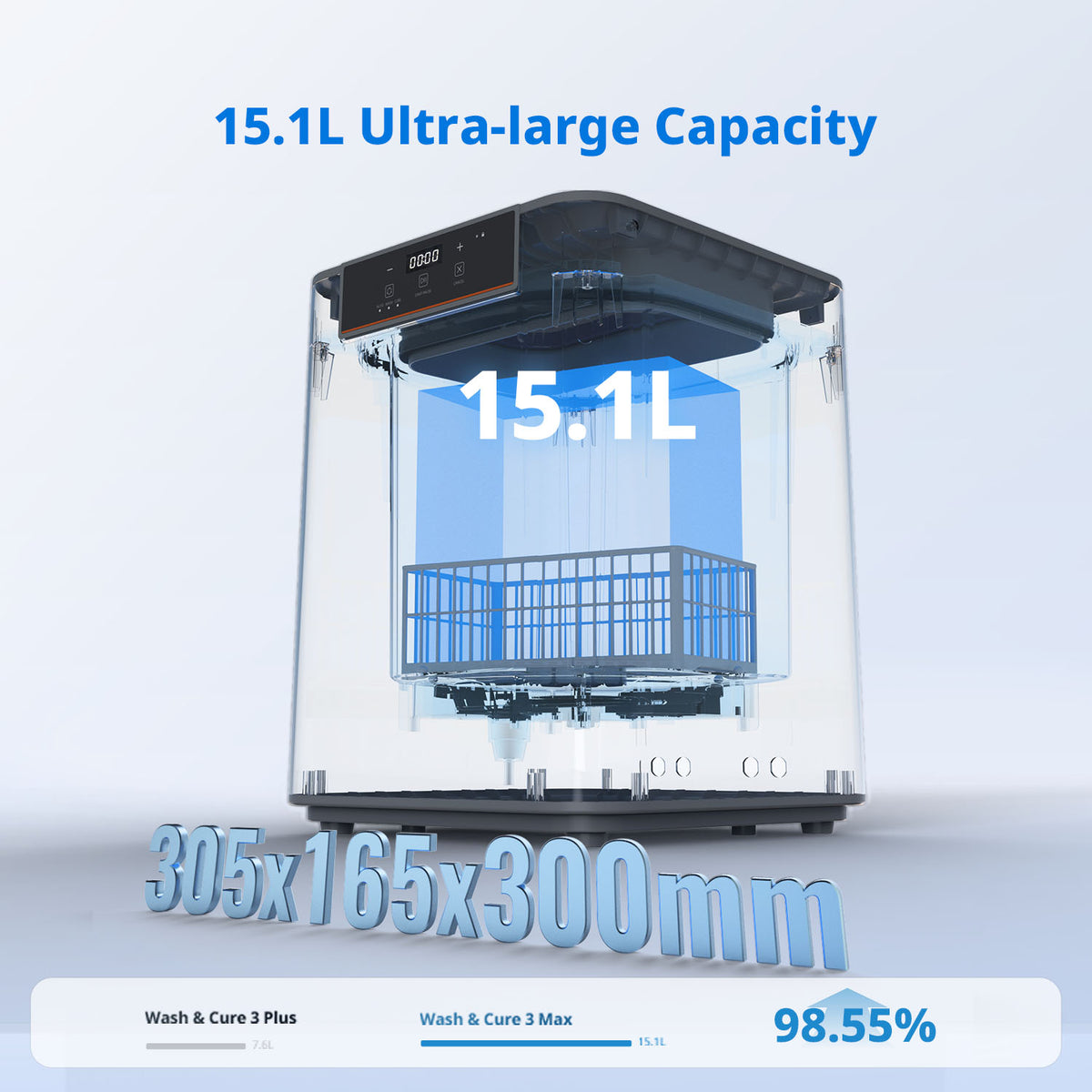 Anycubic Wash and Cure 3 Max 15.1L Processing Capacity