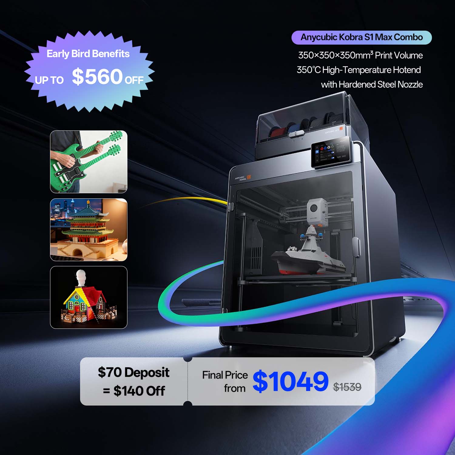 Anycubic Kobra S1 Max Combo Deposit