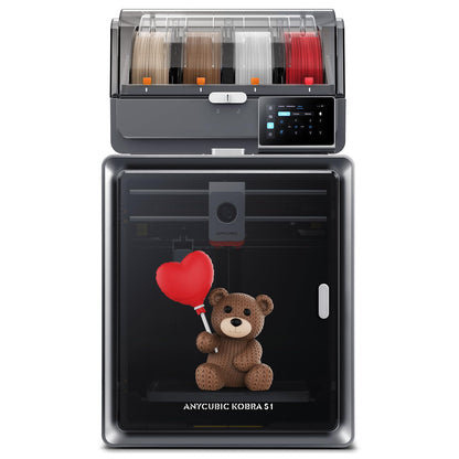 ANYCUBIC Kobra S1 ACE 2 Pro Combo Multi-Color 3D Printer, 600mm/s High Speed, LeviQ 3.0 Auto Leveling, Quick Detachable 320℃ Hotend, 65℃ Filament Drying, Ultra-Quiet 44dB, 250x250x250mm Print Size