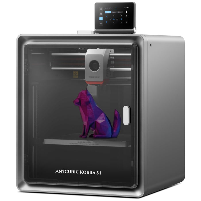 Anycubic Kobra S1 3D Printer Only, Support Multi Color Printing Needs ACE Pro, Max 600mm/s High Speed High Precision Anycubic App One-Click Printing Ultra-Quiet 250 * 250 * 250mm